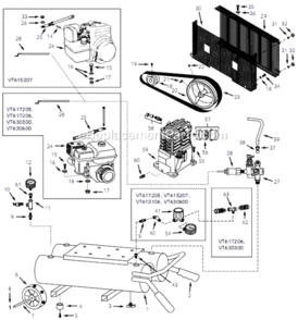 Part Location Diagram of VT043100AP Campbell Hausfeld Discharge Tube
